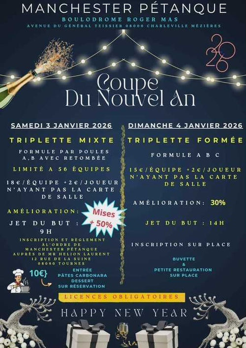 Concours de pétanque en Triplette Mixte - Départemental - Manchester Pétanque