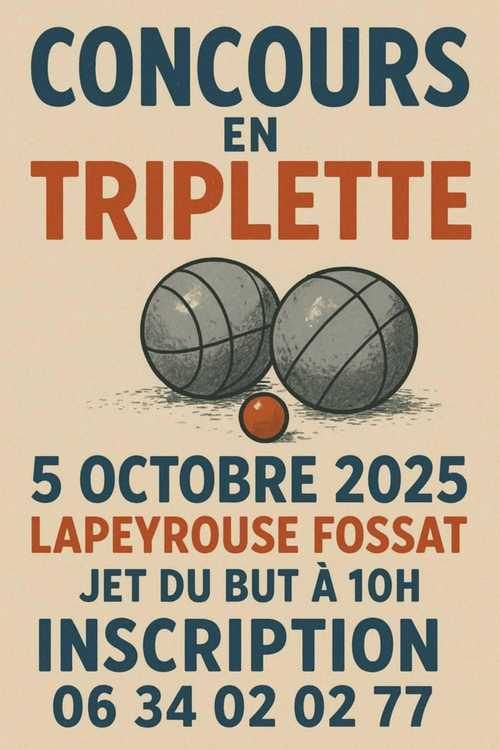 Concours de pétanque en Triplette - Départemental - LES PHENIXS