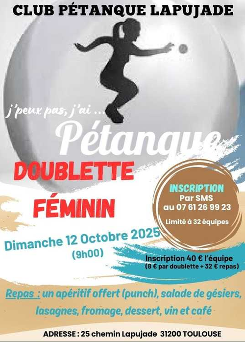 Concours de pétanque en Doublette - Départemental - LAPUJADE