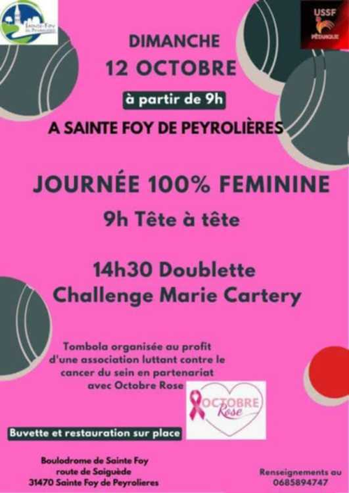Concours de pétanque en Doublette - Départemental - ST FOY DE PEYROLIERES