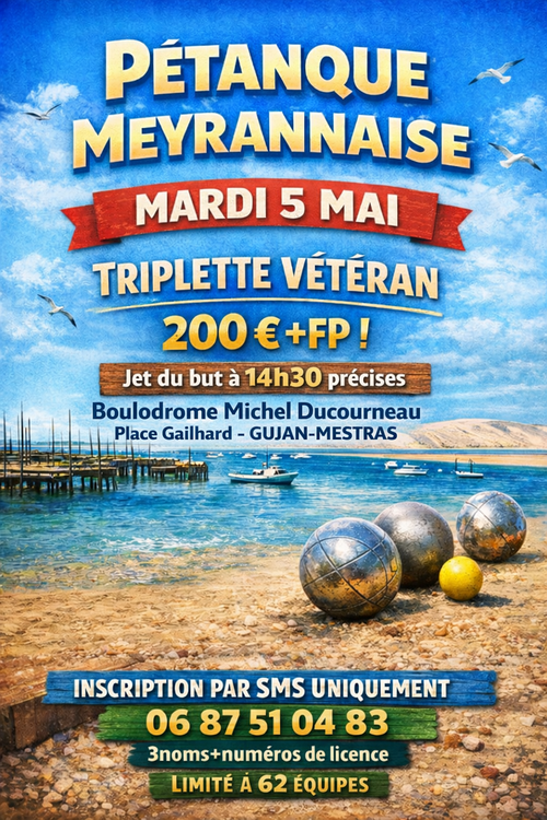 Concours de pétanque en Triplette - Départemental - petanque meyrannaise