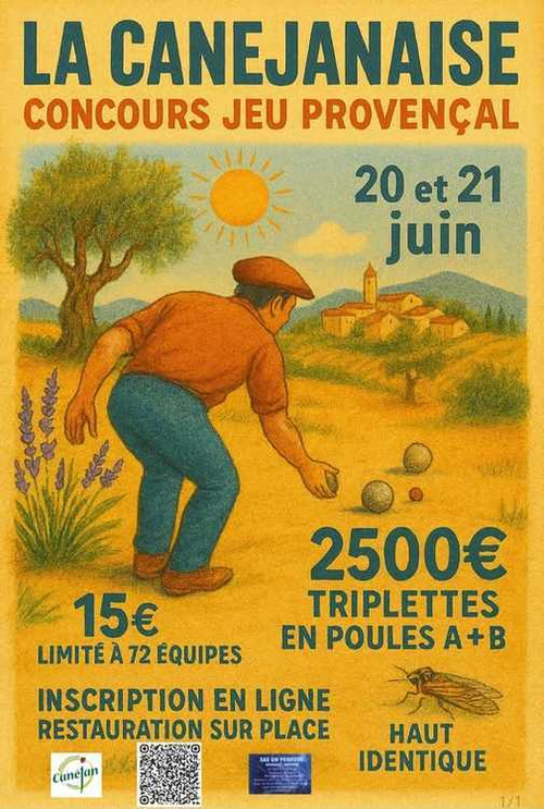 Concours de pétanque en Triplette - Départemental - Boule Canéjanaise