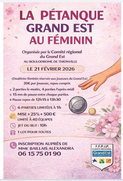 Concours de pétanque en Doublette - Départemental - THIONVILLE