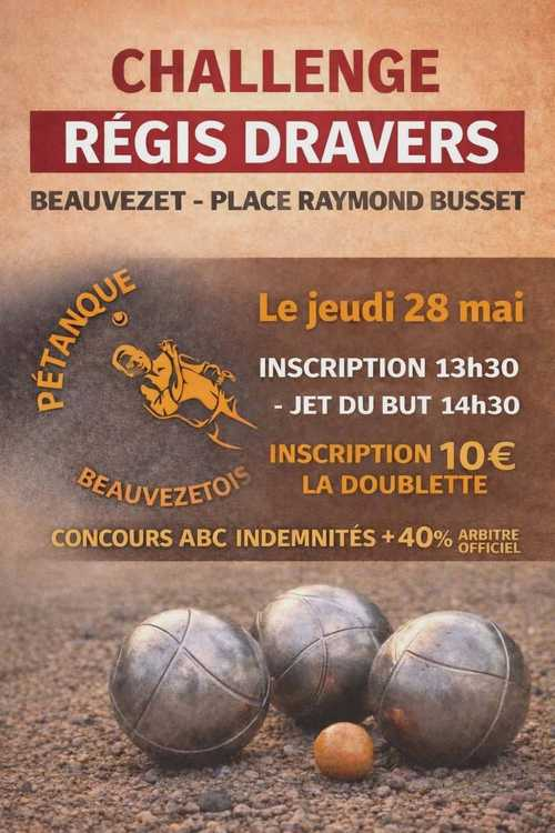 Concours de pétanque en Doublette - Départemental - BEAUVEZET