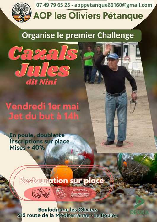 Concours de pétanque en Doublette - Départemental - AOP Oliviers Pétanque