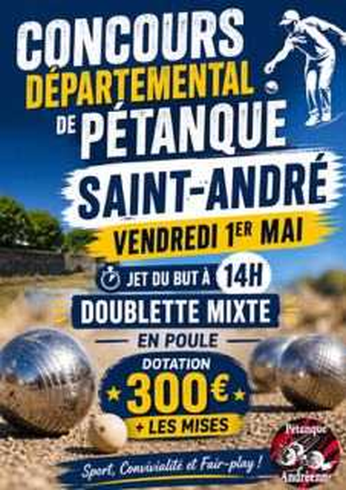 Concours de pétanque en Doublette Mixte - Départemental - PETANQUE ANDREENNE