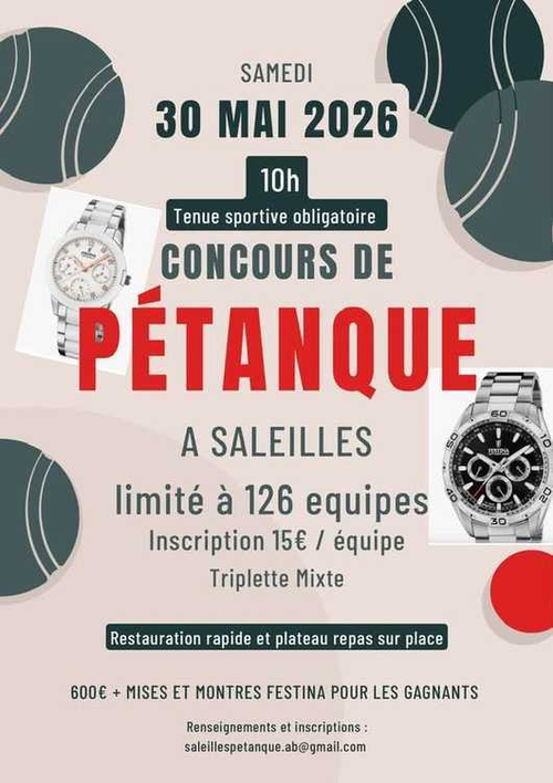 Concours de pétanque en Triplette Mixte - Grand Prix - PETANQUE SALEILLES