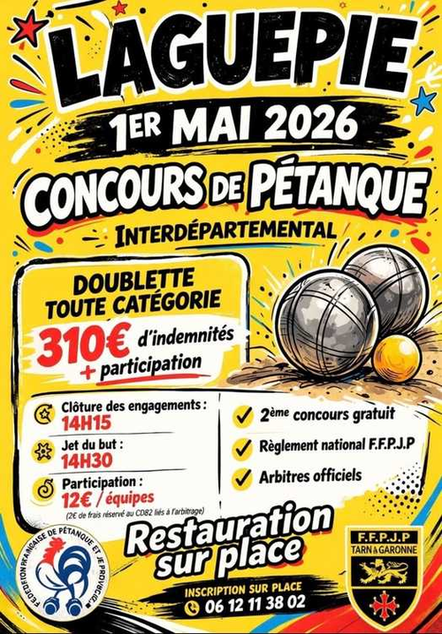 Concours de pétanque en Doublette - Départemental - St Loup