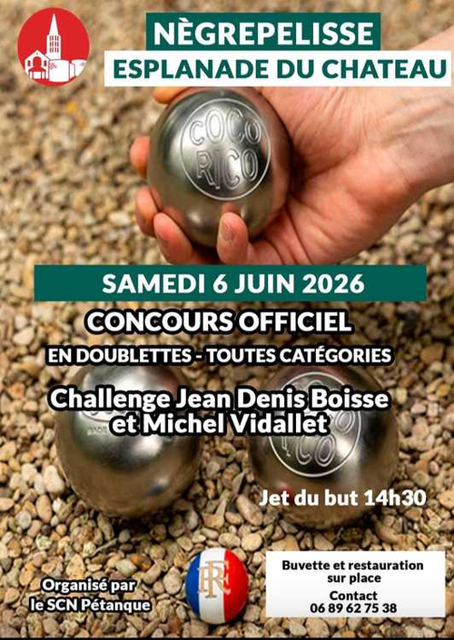 Concours de pétanque en Doublette - Départemental - Negrepelisse
