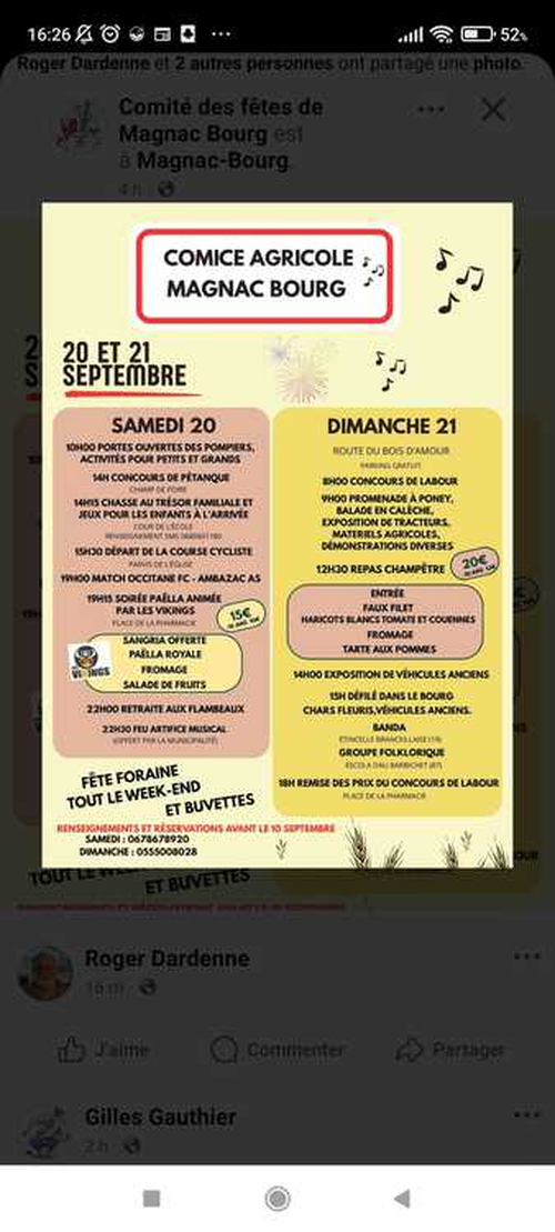 Concours de pétanque en Doublette - Magnac-Bourg