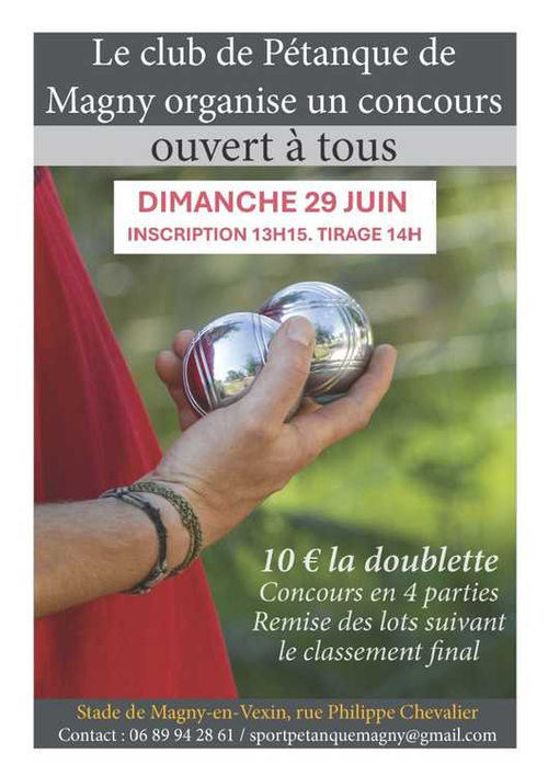 Concours de pétanque en Doublette - Magny-en-Vexin