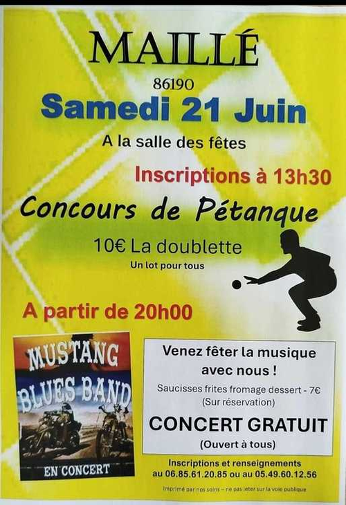 Concours de pétanque en Doublette - Maillé