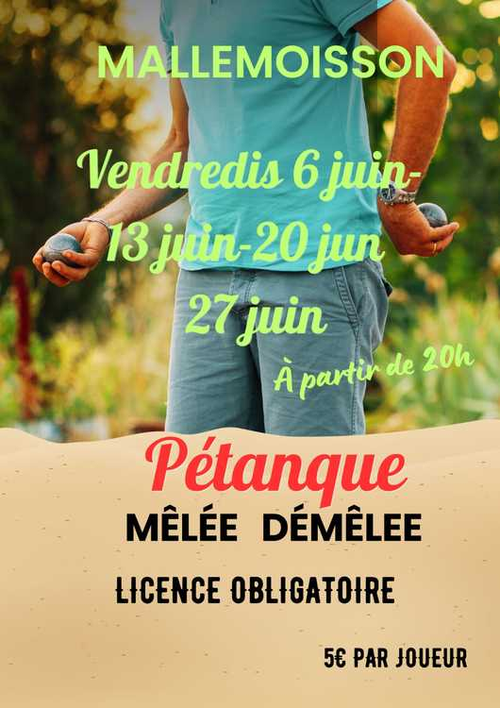 Concours de pétanque en Doublette - Mallemoisson