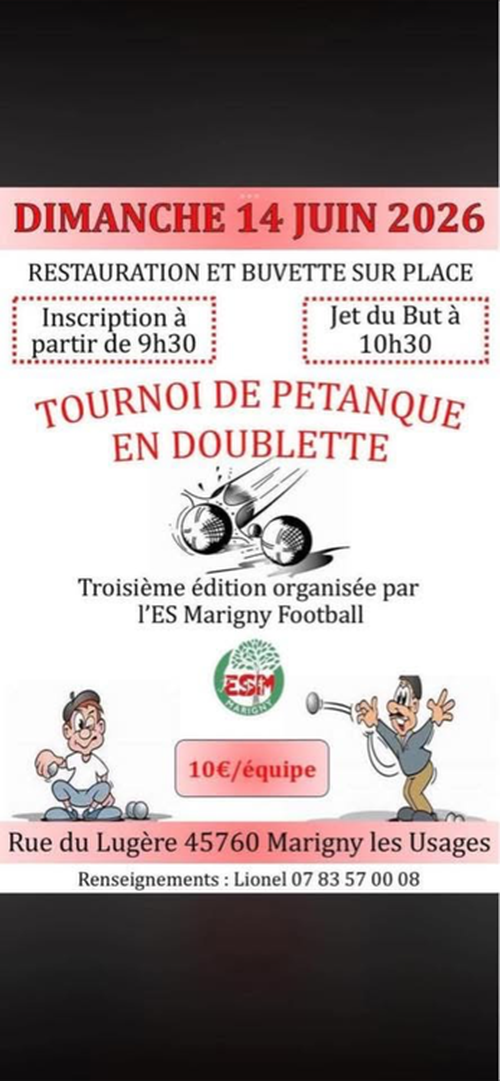 Concours de pétanque en Doublette - Marigny-les-Usages
