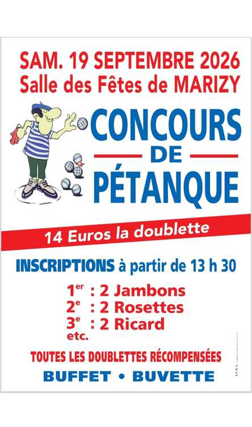 Concours de pétanque en Doublette - Marizy