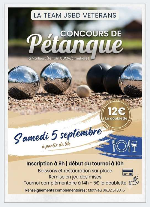 Concours de pétanque en Doublette - Marlieux