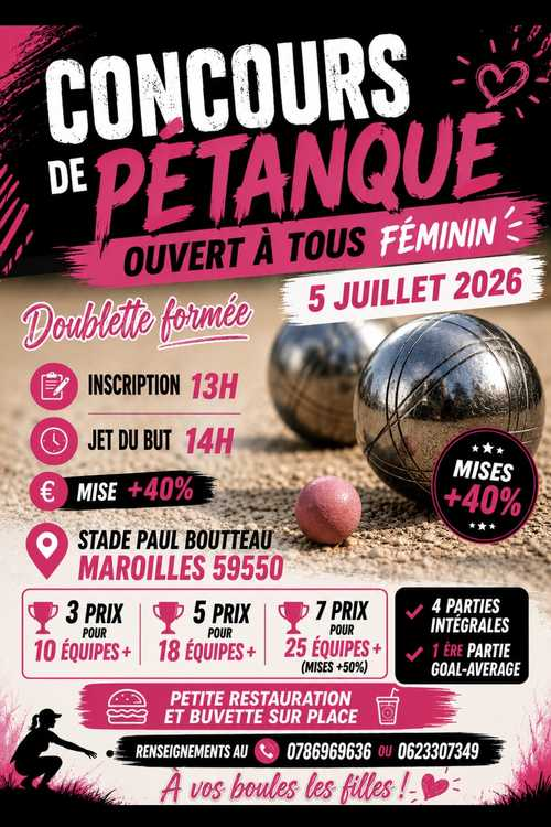 Concours de pétanque en Doublette - Maroilles