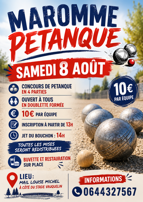 Concours de pétanque en Doublette - Maromme