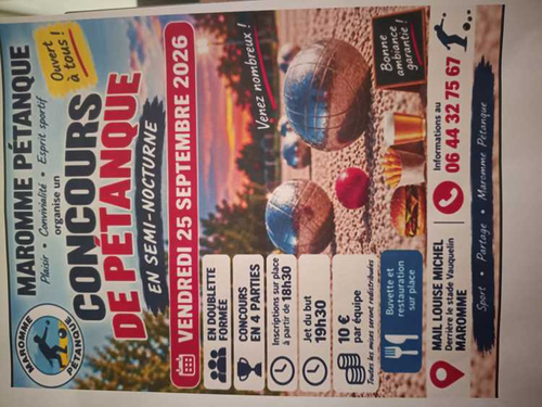 Concours de pétanque en Doublette - Maromme