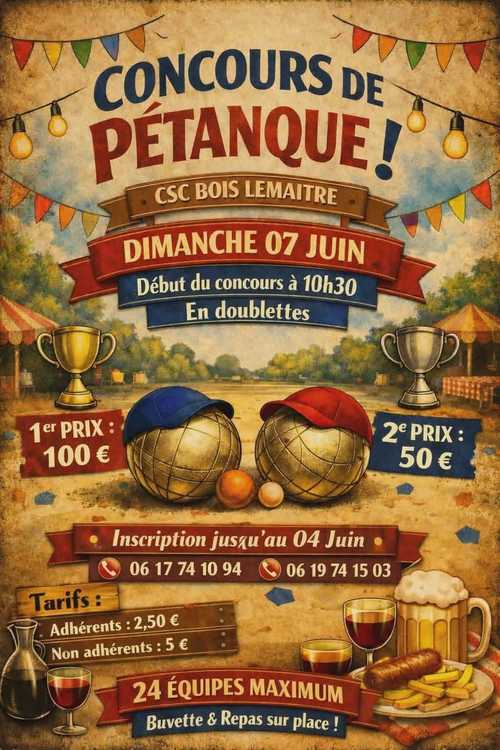Concours de pétanque en Doublette - Marseille