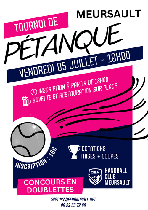 Concours de pétanque en Doublette - Meursault