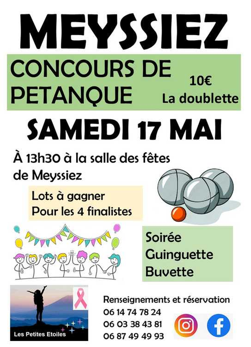 Concours de pétanque en Doublette - Meyssiès