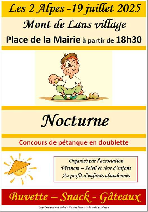 Concours de pétanque en Doublette - Mont-de-Lans