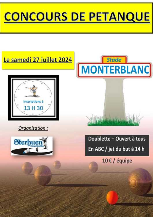 Concours de pétanque en Doublette - Monterblanc