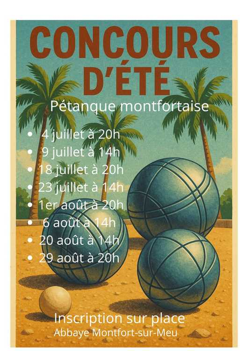 Concours de pétanque en Doublette - Montfort-sur-Meu