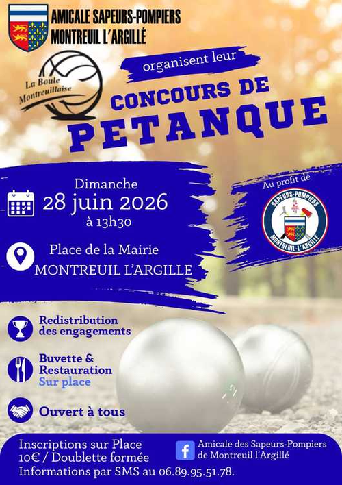 Concours de pétanque en Doublette - Montreuil-l'Argillé