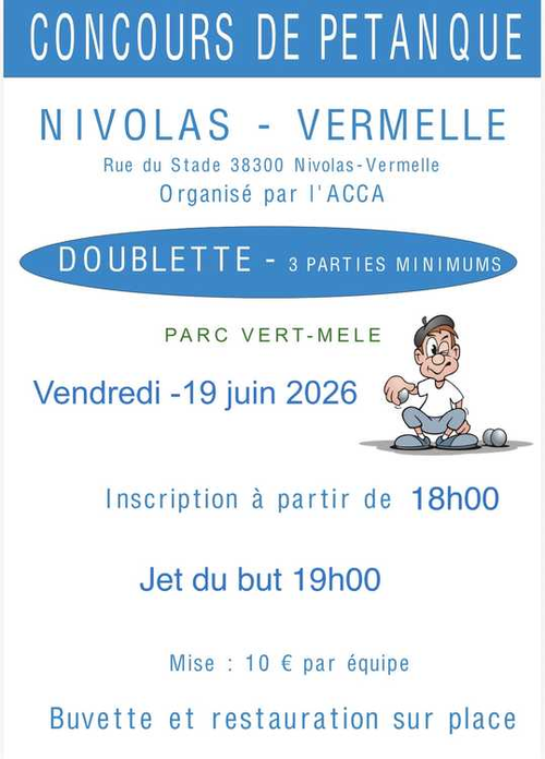 Concours de pétanque en Doublette - Nivolas-Vermelle