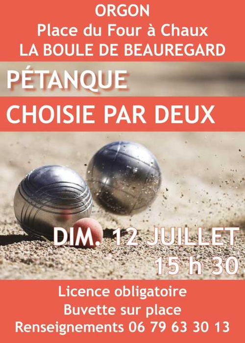 Concours de pétanque en Doublette - Orgon
