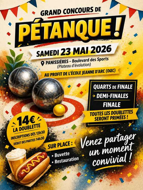 Concours de pétanque en Doublette - Panissières