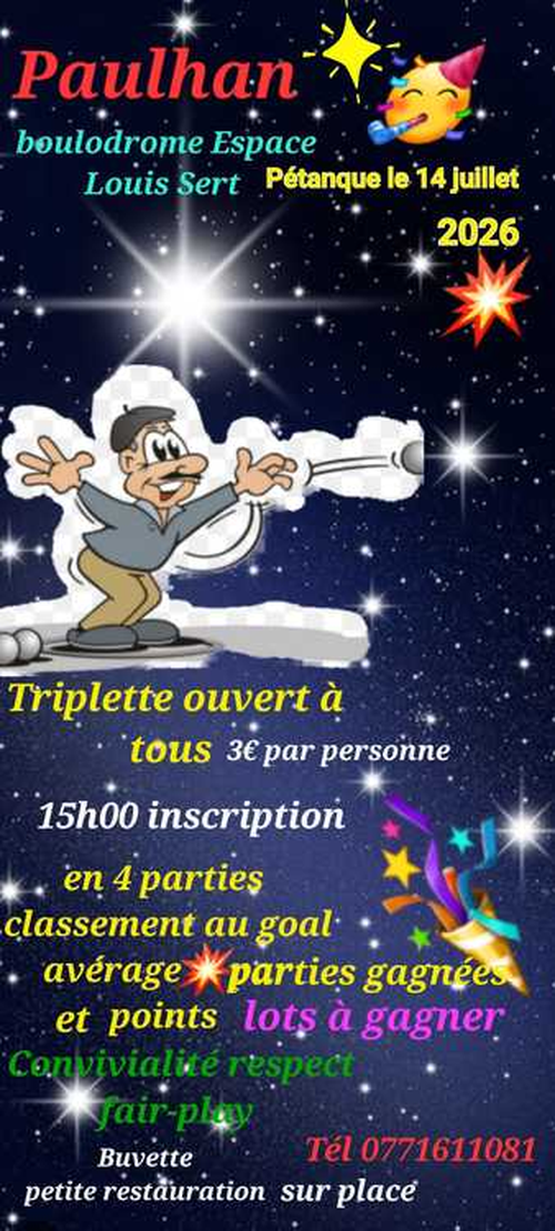 Concours de pétanque en Triplette - Paulhan