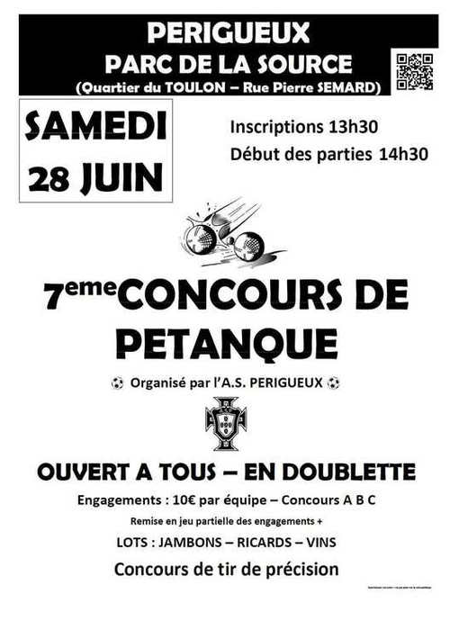 Concours de pétanque en Doublette - Périgueux