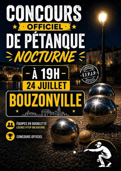 Concours de pétanque en Doublette - Départemental - PETANQUE DE BOUZONVILLE