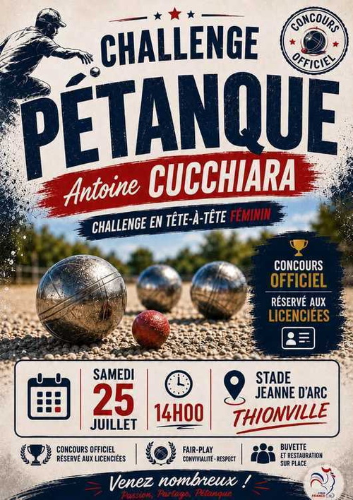 Concours de pétanque en Tête à tête - Départemental - PETANQUE DE THIONVILLE