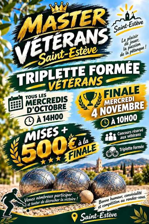 Concours de pétanque en Triplette - Masters de pétanque - PETANQUE STEPHANOISE