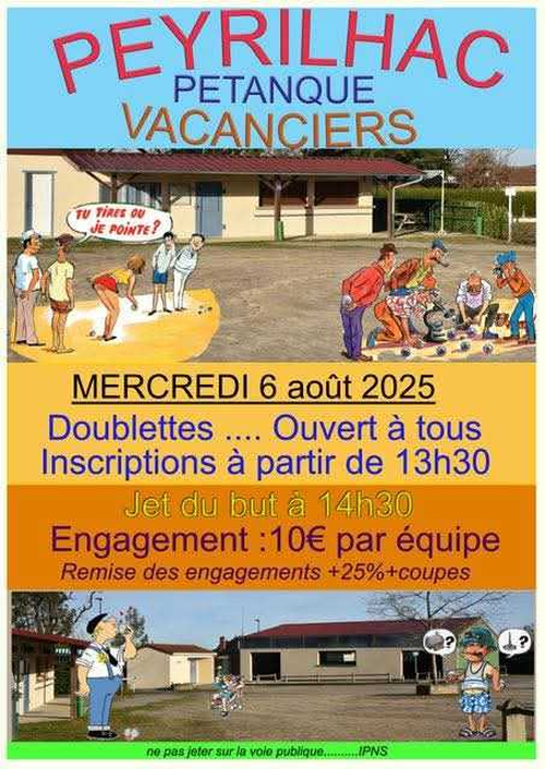 Concours de pétanque en Doublette - Peyrilhac