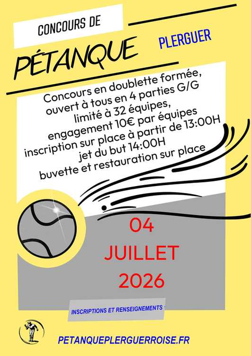 Concours de pétanque en Doublette - Plerguer