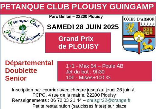 Concours de pétanque en Doublette - Plouisy