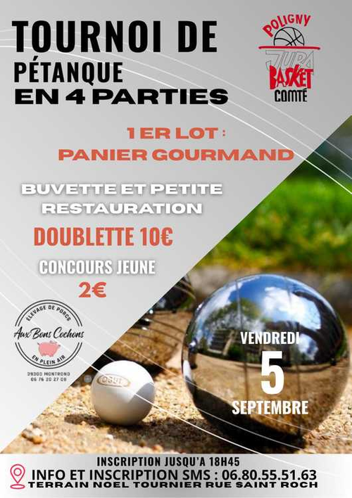 Concours de pétanque en Doublette - Poligny
