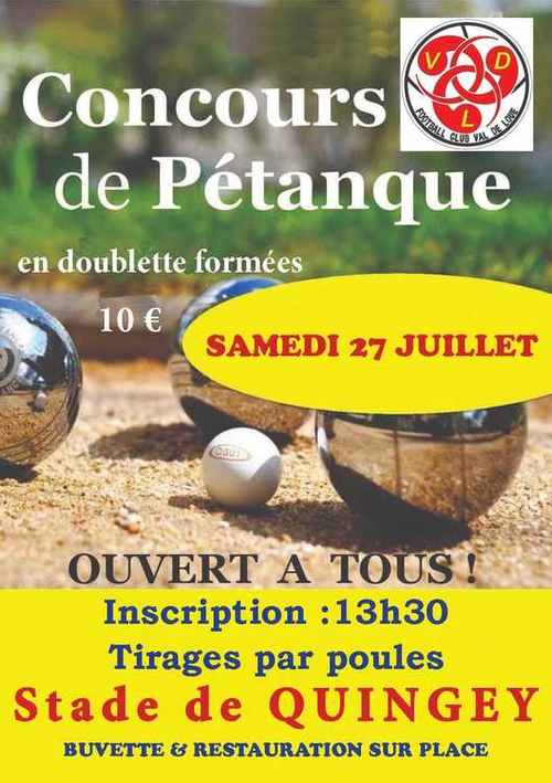 Concours de pétanque en Doublette - Quingey