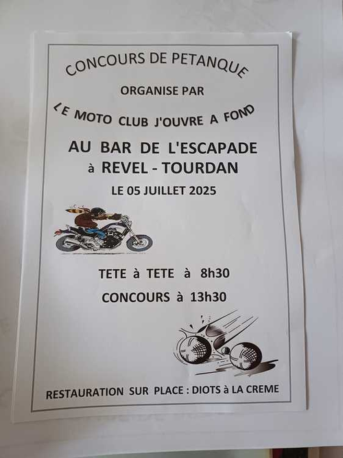 Concours de pétanque en Doublette - Revel-Tourdan