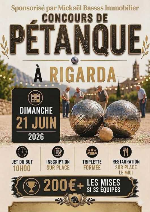 Concours de pétanque en Triplette - Départemental - RIGARDA