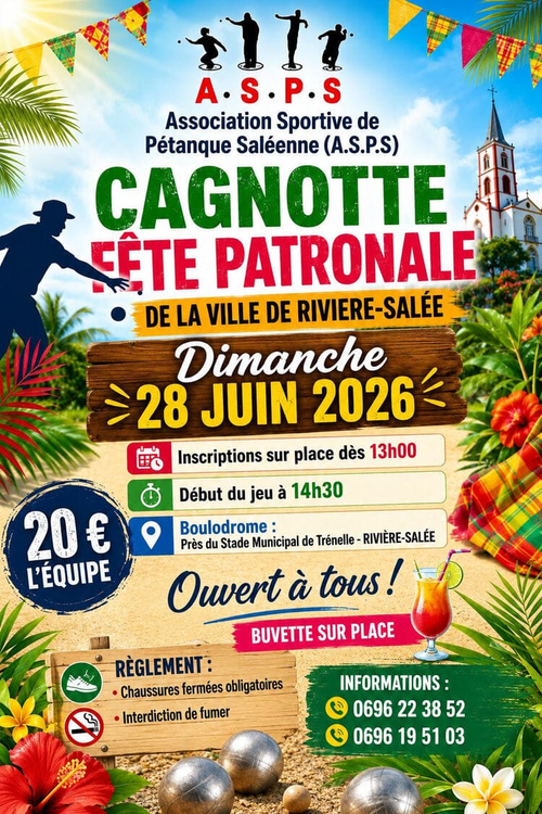 Concours de pétanque en Doublette - Rivière-Salée