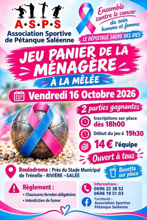 Concours de pétanque en Doublette - Rivière-Salée