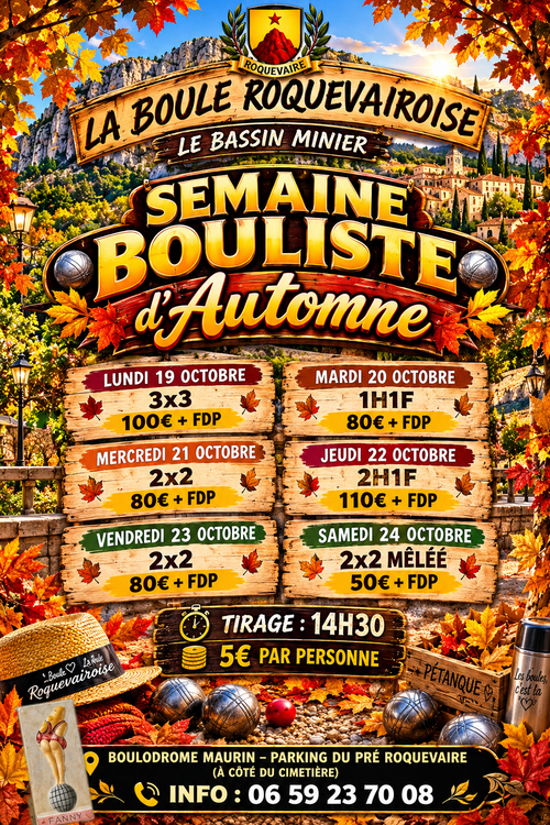 Concours de pétanque en Triplette Mixte - Roquevaire