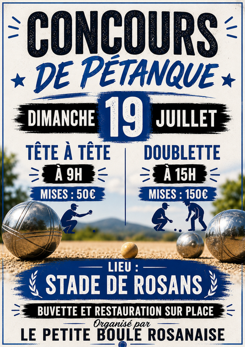 Concours de pétanque en Doublette - Rosans