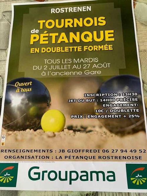 Concours de pétanque en Doublette - Rostrenen